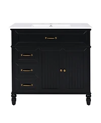 Phying 36 Inch Bathroom Vanity with Sink Freestanding Bathroom Storage Cabinet Modern Single Package Bathroom Vanity Cabinet for Home Bathroom Decor
