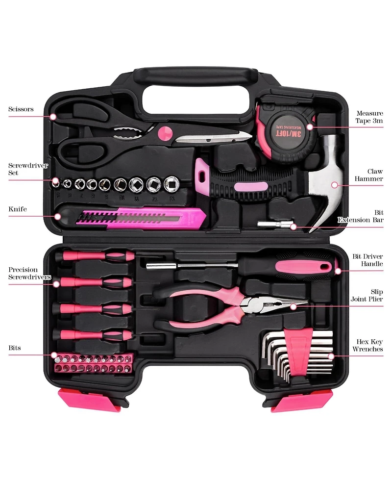 Xdovet Tool Set Mini Household Kit Plastic Toolbox Dorm Home