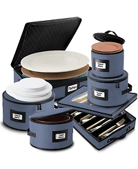 StorageBud Fine China Storage Containers, 6 Piece Dish Storage Containers