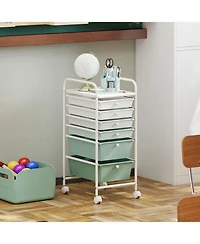 Slickblue 6 Drawer Rolling Storage Cart Multifunctional Organizer for Home Use