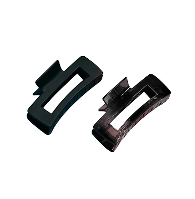 Gimme Beauty Rectangle Claw Clip Duo - Hair Clips with Velvet-Like Finish for All Hair Types
