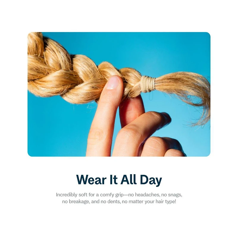 Gimme Beauty No Snag Braid Ends - Seamless Nylon and Spandex Hair Ties for Braids