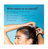 Gimme Beauty Spring Back Hair Bands - No-Snag Elastic Bands for Medium Hair - Gentle Ponytail Holders