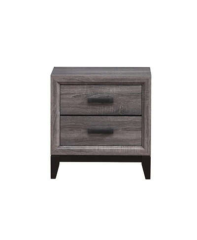 HomeRoots 25" Wood Two Drawer Nightstand