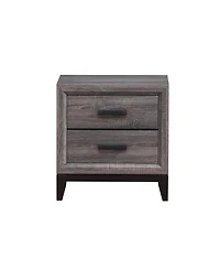 HomeRoots 25" Wood Two Drawer Nightstand