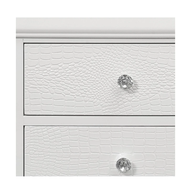HomeRoots 24" Wood Shagreen Two Drawer Nightstand