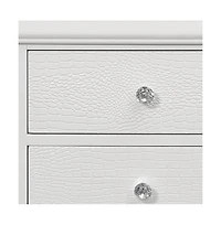 HomeRoots 24" Wood Shagreen Two Drawer Nightstand