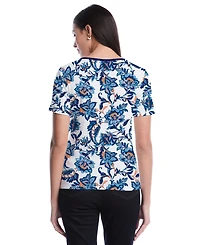 Rafaella Petite Botanical Short-Sleeve Top