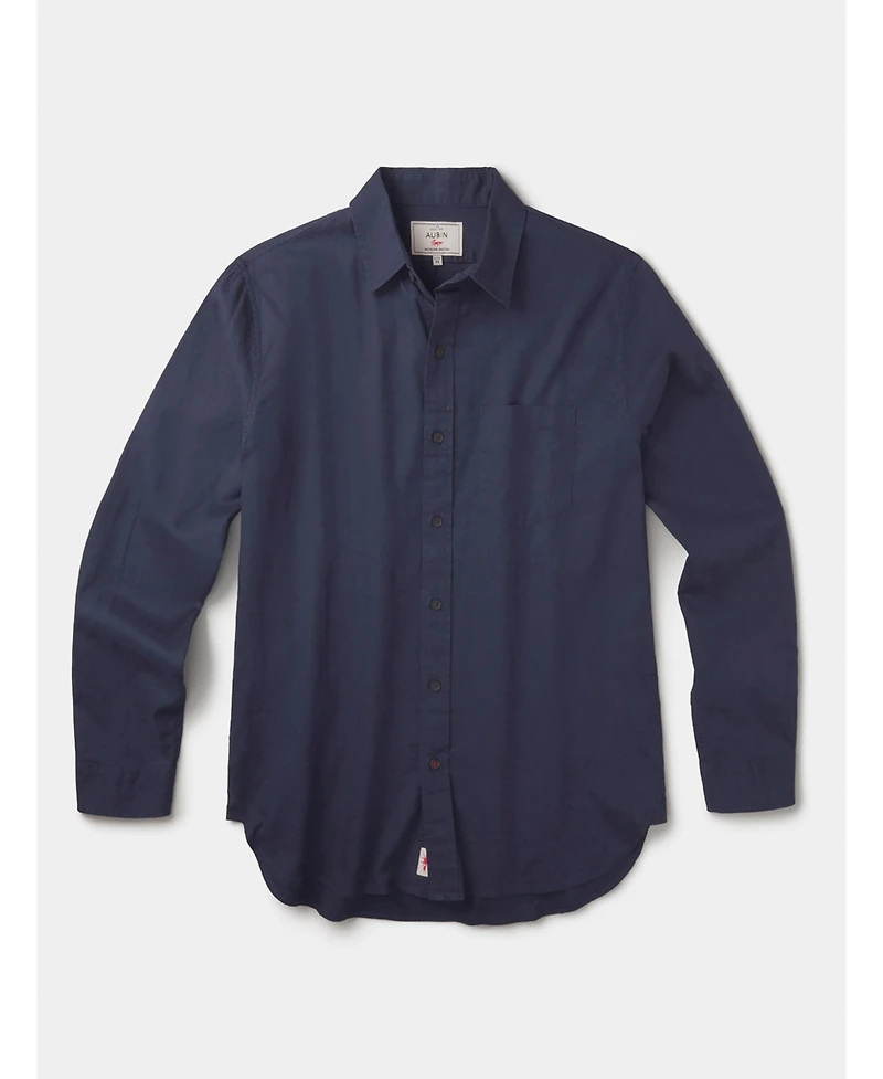 Aubin Men's Grainsby Linen Cotton Relaxed Shirt