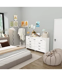 Homsee 9-Drawer Storage Cabinet - 63-Inch Tall Wooden Dresser for Bedroom | Storage Organizer with Handles