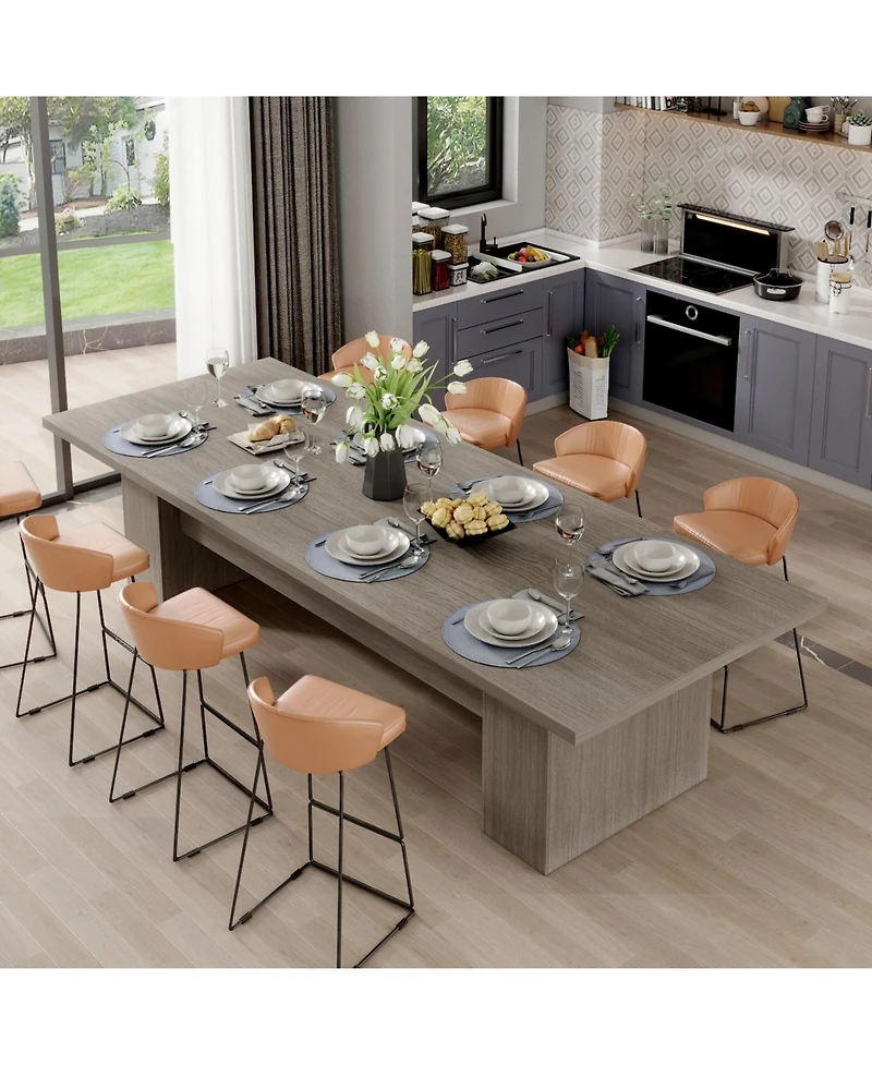 Homsee 118 Inch Large Dining Table Extra Long Rectangle for 8 Person Seating Perfect as Conference Desk and Office