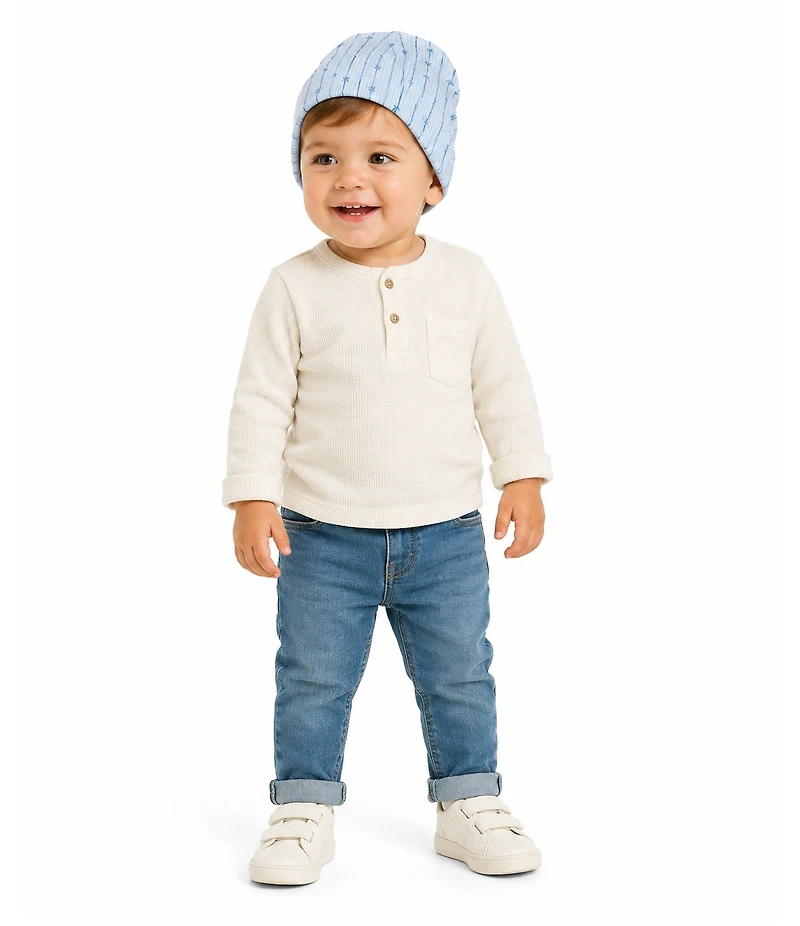 MeMoi Baby Girls Star Light, Bright Pointelle Beanie