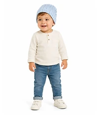 MeMoi Baby Girls Star Light, Bright Pointelle Beanie