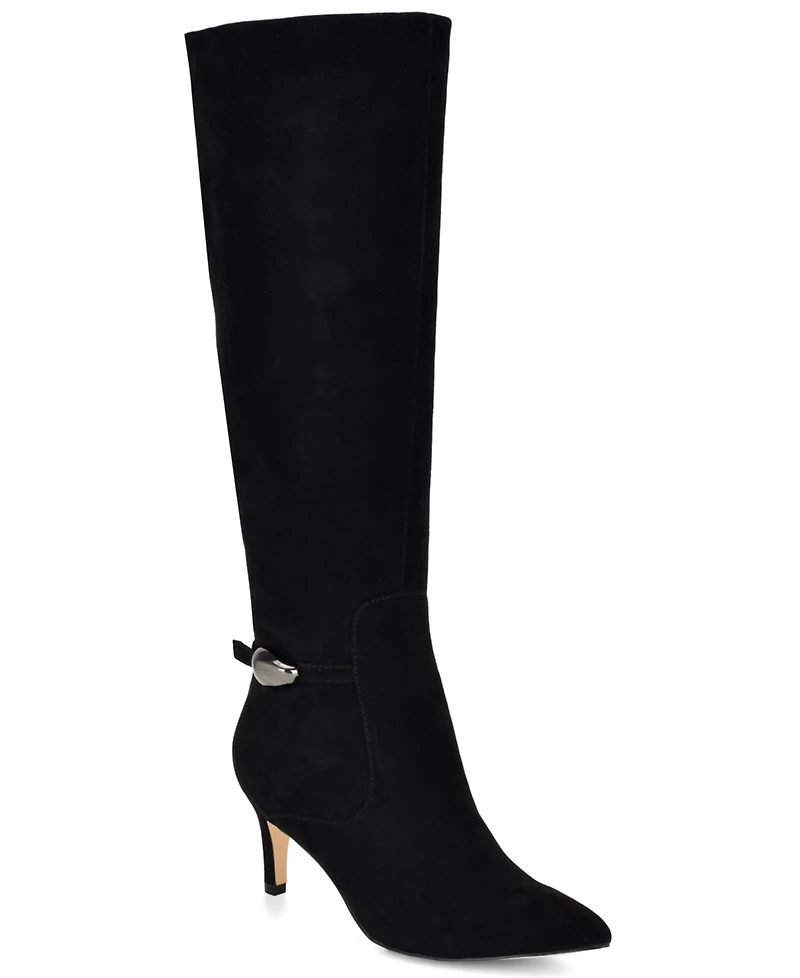 Nine West Women's Salla Suede Stiletto Heel Tall Boots