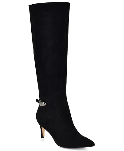 Nine West Women's Salla Suede Stiletto Heel Tall Boots