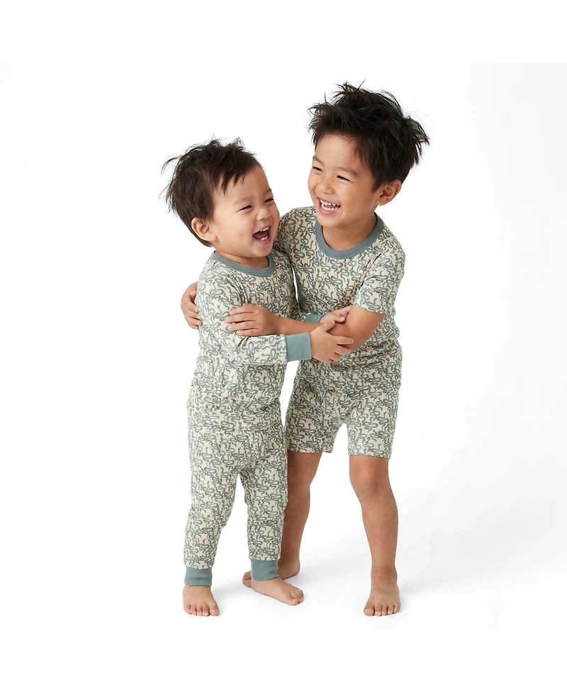 Mightly Kids' Fair Trade 100% Organic Cotton Tight Fit Shortie Pajamas Set
