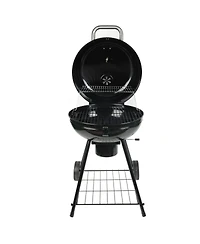 Grill Boss 22" Kettle Charcoal Grill, Porcelain Lid, Large Cooking Area