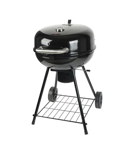 Grill Boss 22" Kettle Charcoal Grill, Porcelain Lid, Large Cooking Area