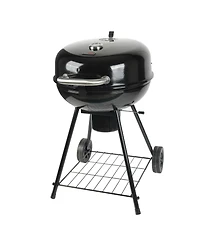 Grill Boss 22" Kettle Charcoal Grill, Porcelain Lid, Large Cooking Area