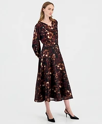 Anne Klein Women's Midi A-Line High-Waisted Skirt