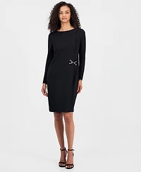 Anne Klein Women's Scoop-Neck Scuba Crepe Sheath Dress