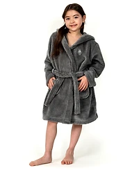 Linum Home Kids Robot Super Plush Double-Brushed Hooded Bathrobe