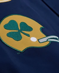 Mitchell & Ness Men's Navy Notre Dame Fighting Irish Double Clutch Lightweight Satin Full-Snap Jacket