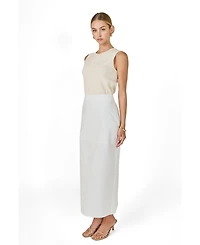 endless rose Women's Linen Maxi Skirt