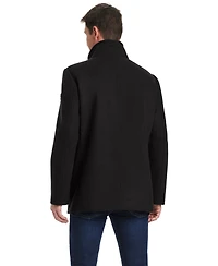 Vince Camuto Men's Funnel Neck Wool Blend Car Coat