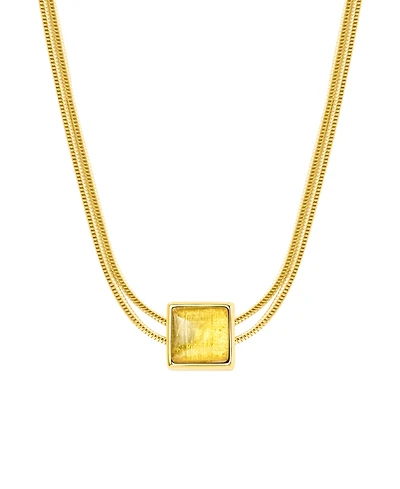 Awaken & Shine - Citrine Evil Eye November Birthstone Necklace