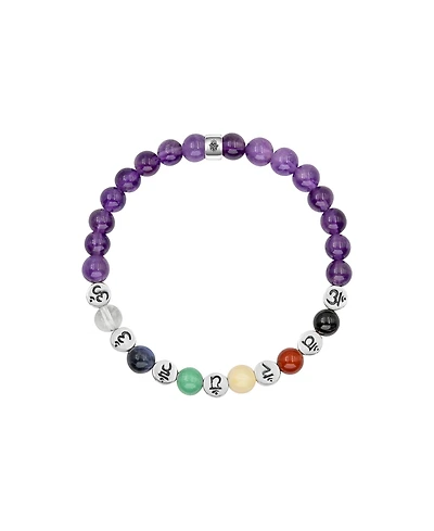 Karma and Luck Balanced Spirit - Chakra Amethyst Stone Bracelet