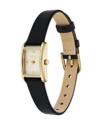 Olivia Burton Women's Mini Grove Black Leather Strap Watch 16mm