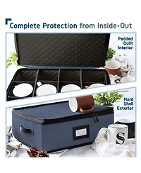 StorageBud Coffee Mug Storage, Quilted and Stackable Coffee Cup Storage Organizer for Service of 12