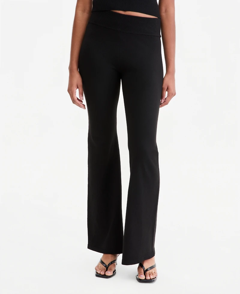 Bar Iii Women's Flare-Leg Sweater Pants, Macy's Exclusive