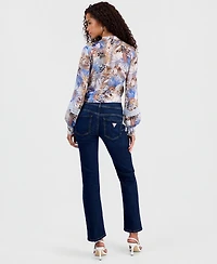 Guess Women's Long-Sleeve Zahara Tie-Front Top