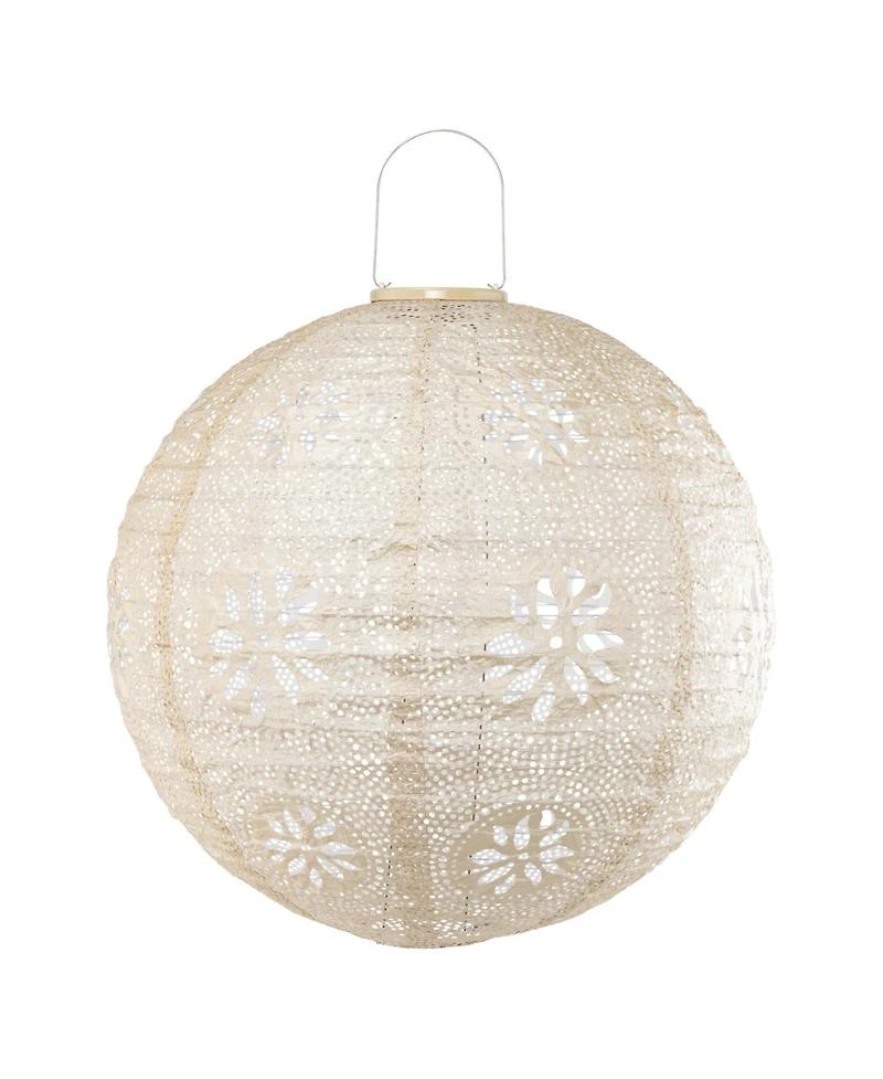 Allsop Home & Garden, Stella Luxe Globe Boho Pearl 18" Led Lantern (Battery Powered)