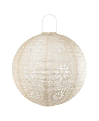 Allsop Home & Garden, Stella Luxe Globe Boho Pearl 18" Led Lantern (Battery Powered)