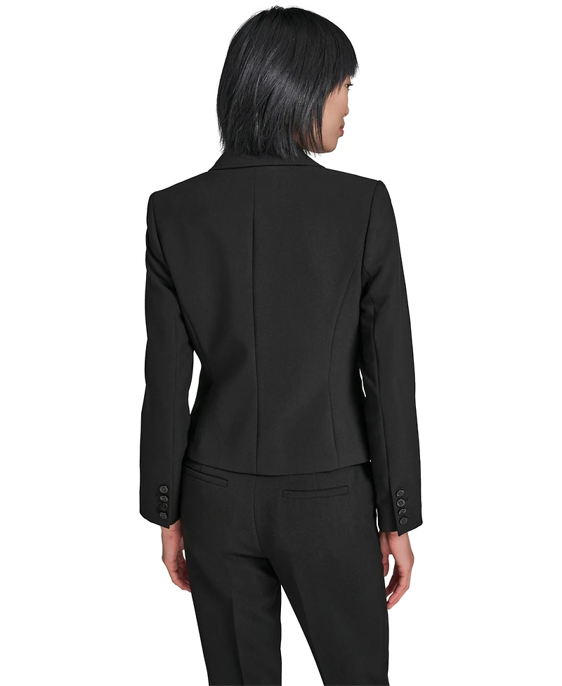 Karl Lagerfeld Paris Women's Cropped One-Button Jacket
