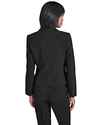 Karl Lagerfeld Paris Women's Cropped One-Button Jacket