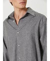Pcfg Men's Wool-Cashmere Blend Striped Long-Sleeve Shirt