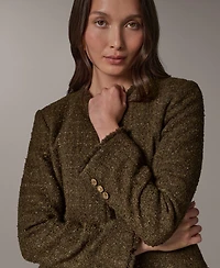 Donna Karan New York Petite Cropped Open-Front Jacket
