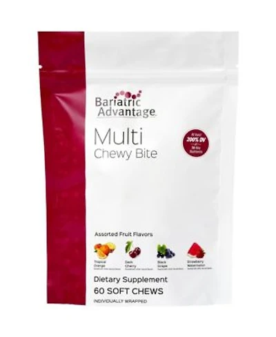 Bariatric Advantage Multi Chewy Bite Soft Chew Multivitamin for Bariatric Surgery Patients Chewable Multivitamin with Folic Acid 60 Count