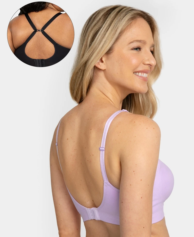 Fruit of the Loom Women's 2-Pack Stretch Wireless Bra With Built Pads