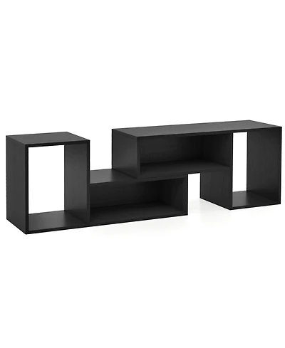 Slickblue 2 Piece Adjustable Tv Stand for TVs up to 55 Inch with Storage Cubes