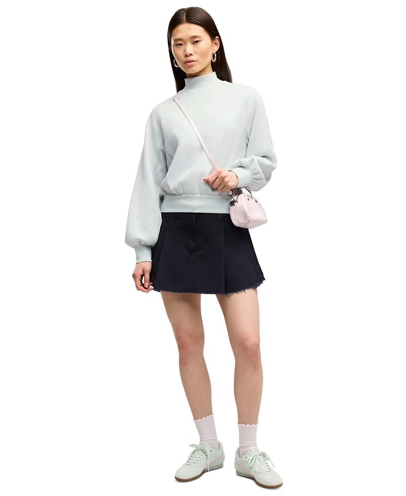 Puma Women's Relaxed Mock Neck Long-Sleeve Top
