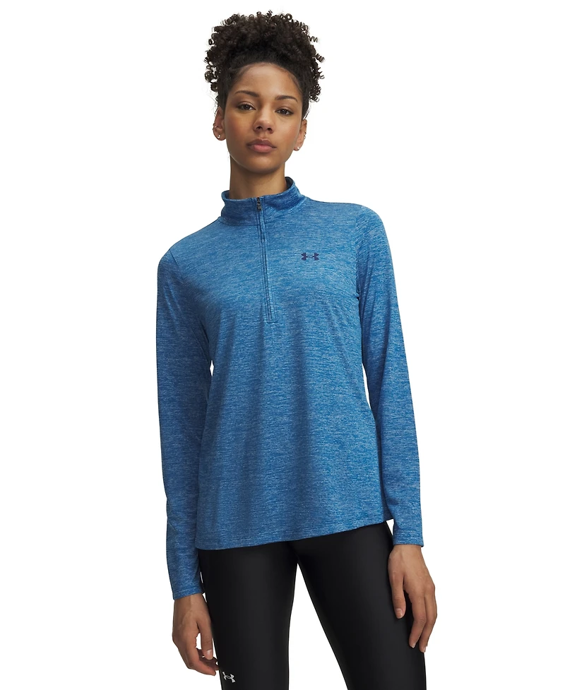 Under Armour Women's Twist Tech Quarter-Zip Logo Top