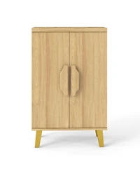 Sugift Buffet Cabinet with Double Doors and Raised Legs