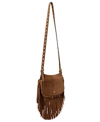 Lauren Ralph Lauren Marcy Fringe Trim Small Crossbody Handbag