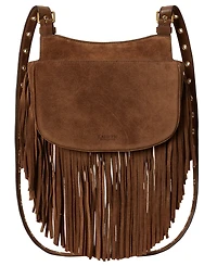 Lauren Ralph Lauren Marcy Fringe Trim Small Crossbody Handbag