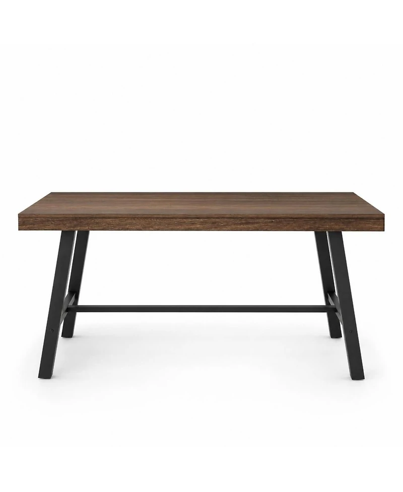 homfan Industrial Dining Table for 2-4 – 55" Heavy Duty Rectangular Kitchen Table with Metal Legs, Non-Extendable for Small Spaces